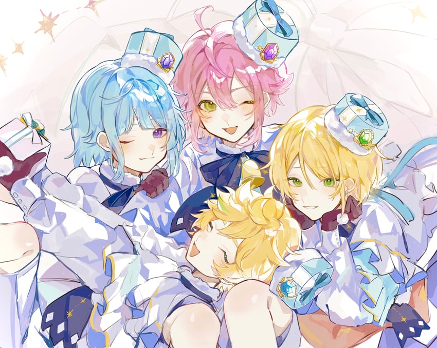 himemiya tori, shino hajime, harukawa sora, and shiratori aira (ensemble stars!) drawn by daifugo_happy