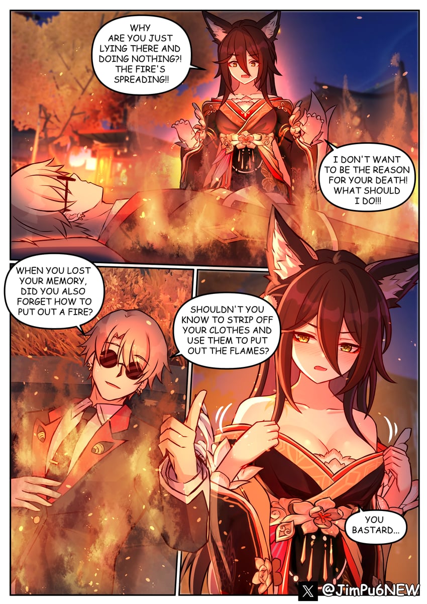 tingyun, fugue, and skott (honkai and 1 more) drawn by jimpu6