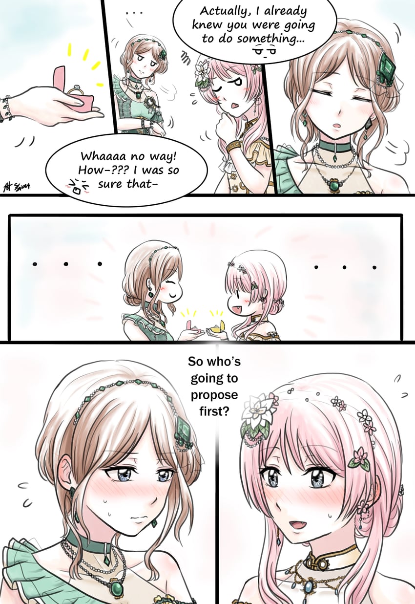 chihaya anon and nagasaki soyo (bang dream! and 1 more) drawn by athyra