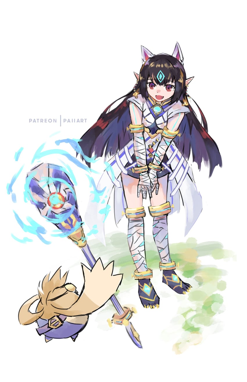tora and kasandra (xenoblade chronicles and 1 more) drawn by paiiart