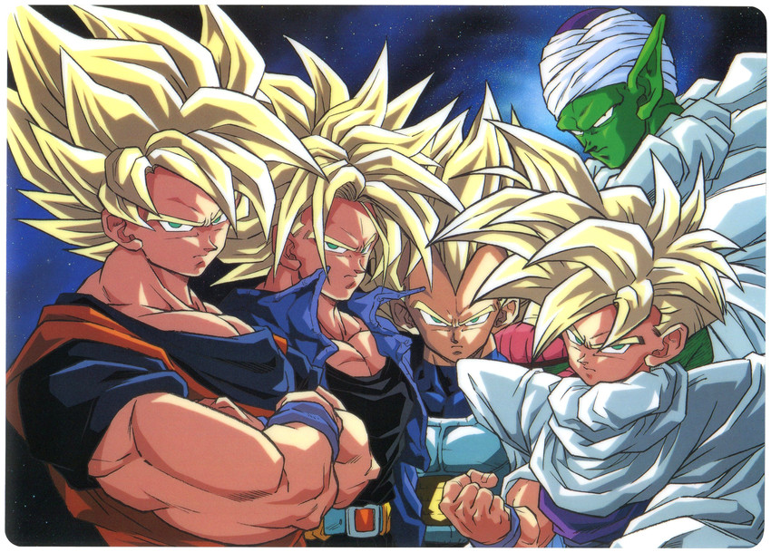 son goku, vegeta, son gohan, trunks, and piccolo (dragon ball and 1 more)