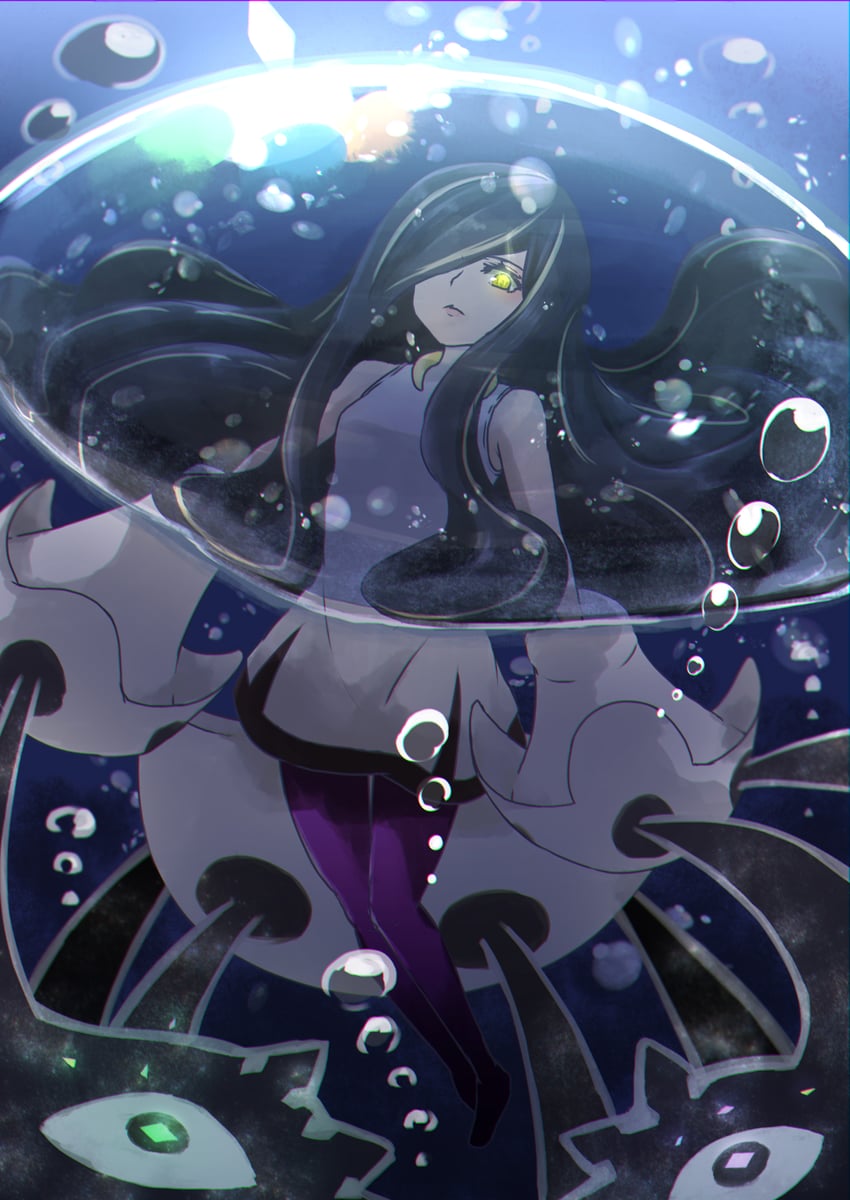 lusamine and lusamine fused (pokemon and 1 more) drawn by kotobukkii_(yt_lvlv)