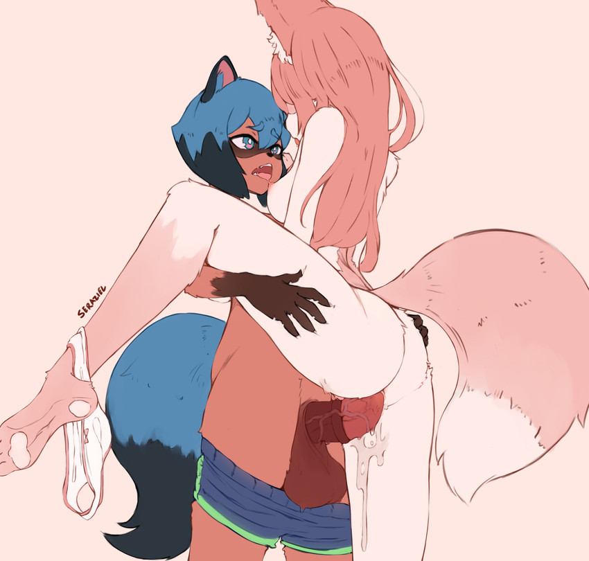 kagemori michiru and hiwatashi nazuna (brand new animal) drawn by seraziel