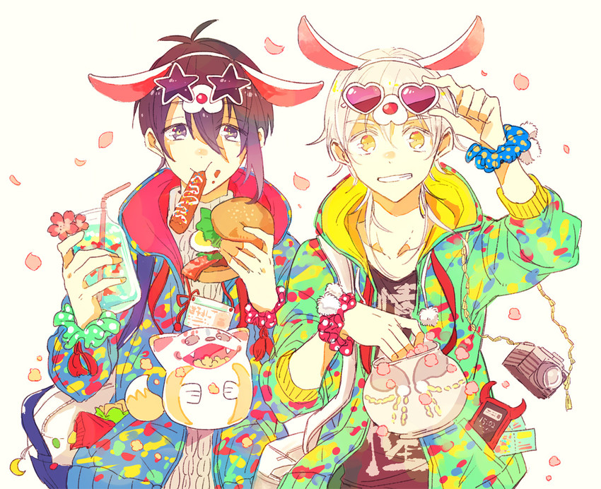 mikazuki munechika and tsurumaru kuninaga (touken ranbu) drawn by totnan