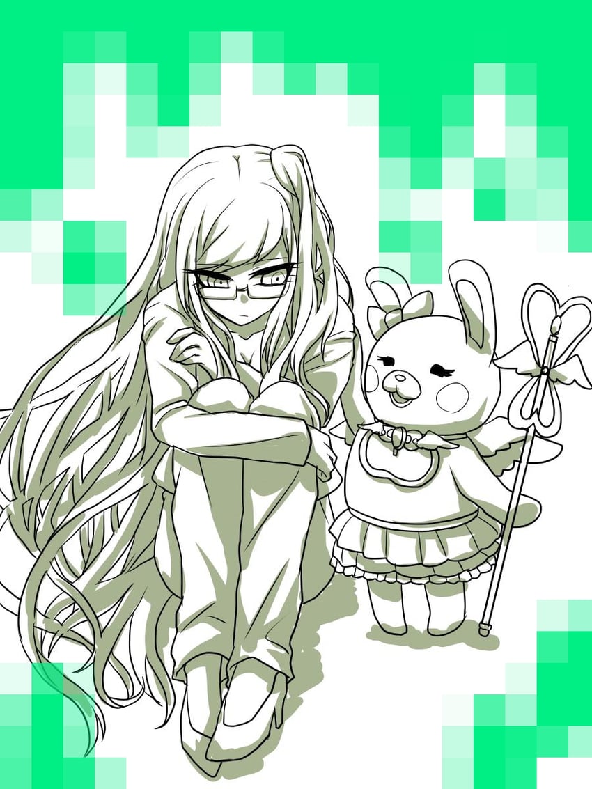 pekoyama peko and usami (danganronpa and 2 more) drawn by zi_huahuo