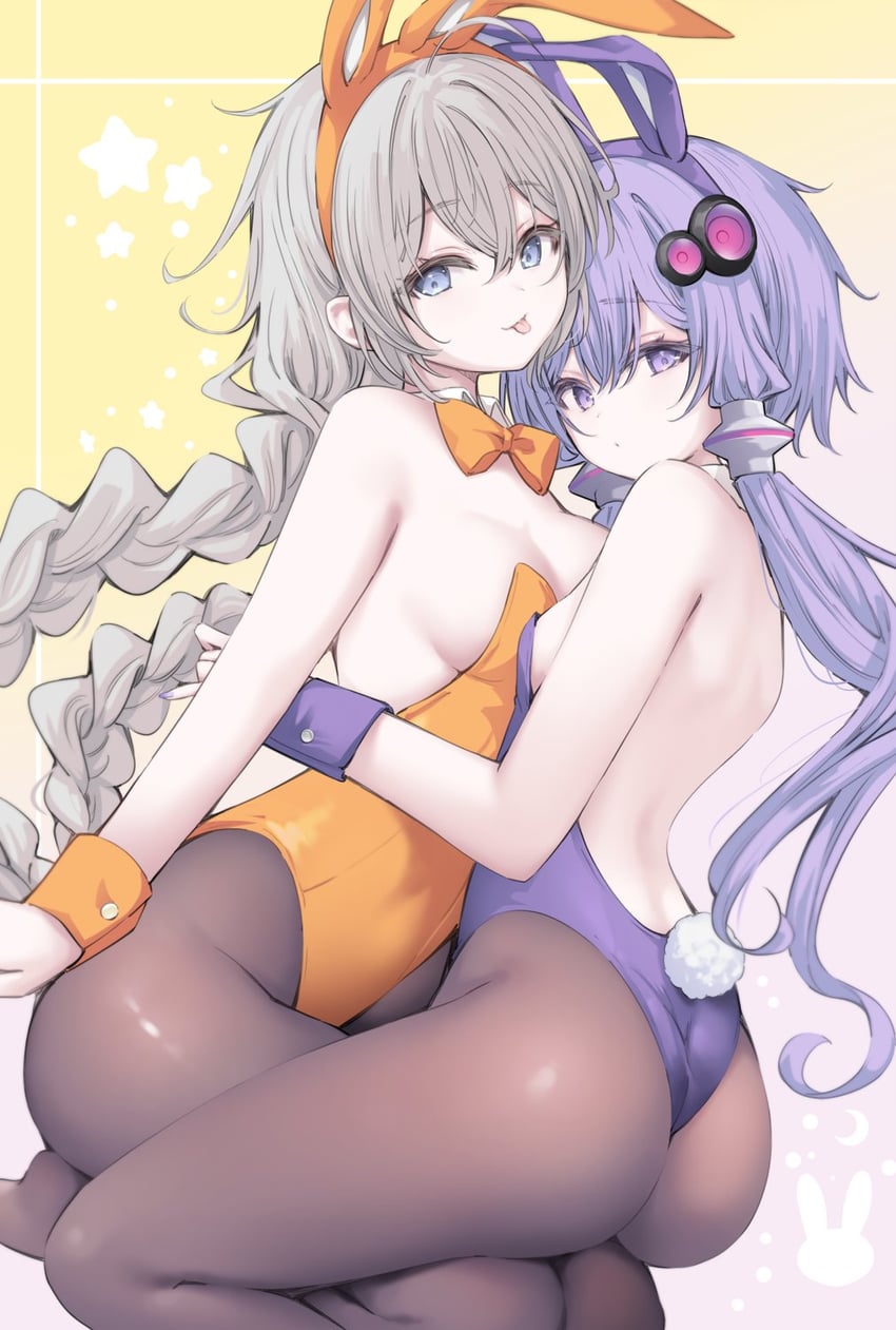 yuzuki yukari and kizuna akari (voiceroid) drawn by dawa_(wasa500)