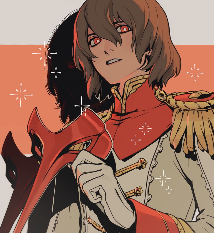 akechi gorou and crow (persona and 1 more) drawn by neekosiah