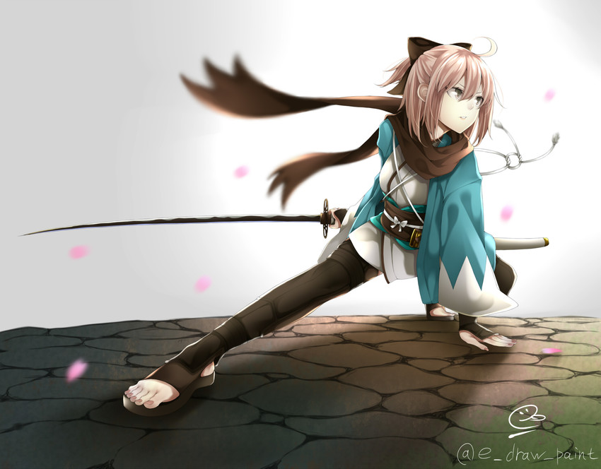 okita souji (fate and 1 more) drawn by e_draw_paint