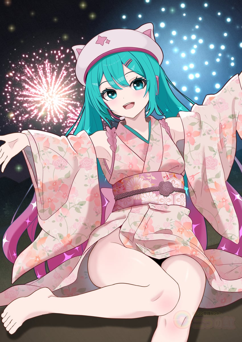 hatsune miku and neko hatsune miku (vocaloid and 1 more) drawn by futatunoniji