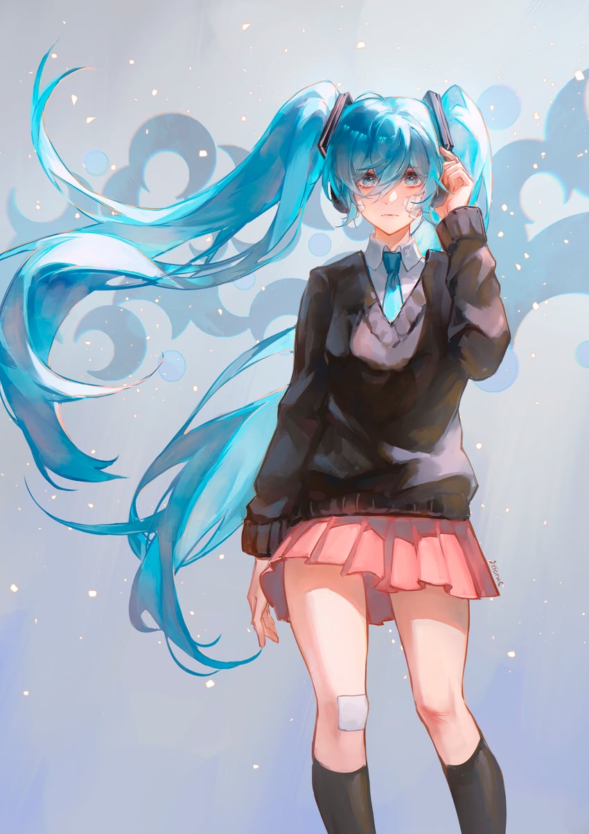 hatsune miku (vocaloid and 1 more) drawn by zieru