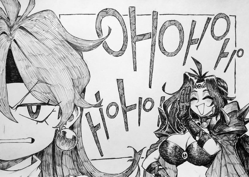 lina inverse and naga the serpent (slayers) drawn by chronozbergh
