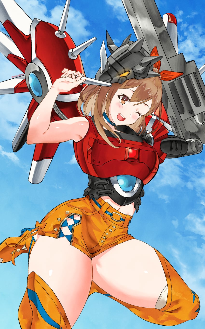reisalin stout and rizegreymon (digimon and 2 more) drawn by artcetona