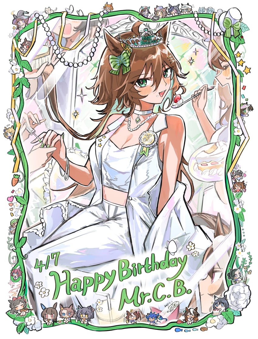 rice shower, symboli rudolf, admire vega, twin turbo, eishin flash, and 20 more (umamusume) drawn by kumo_(mokumoku_warabi)