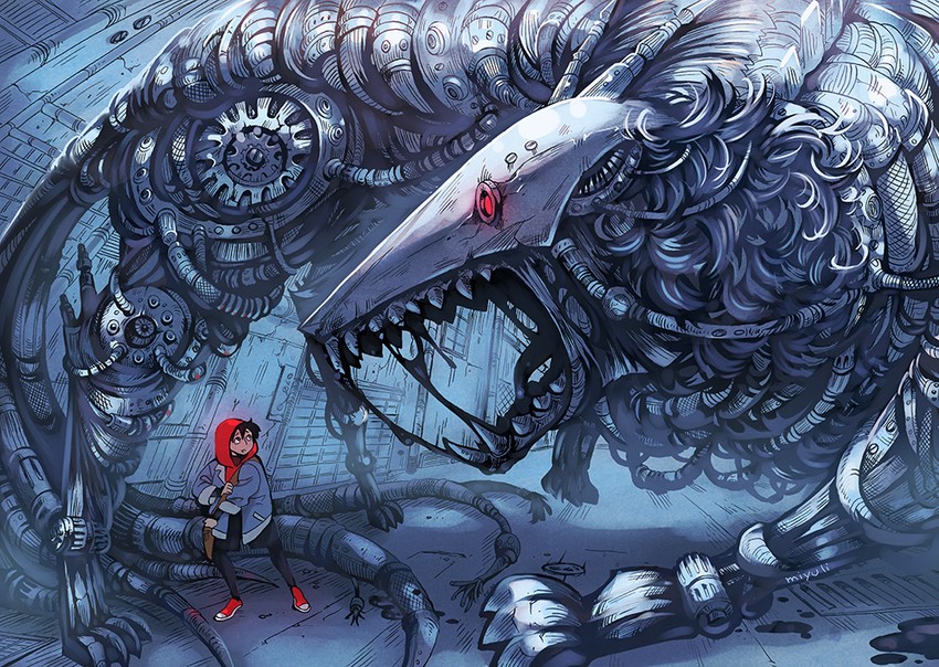 little red riding hood (original and 1 more) drawn by miyuli