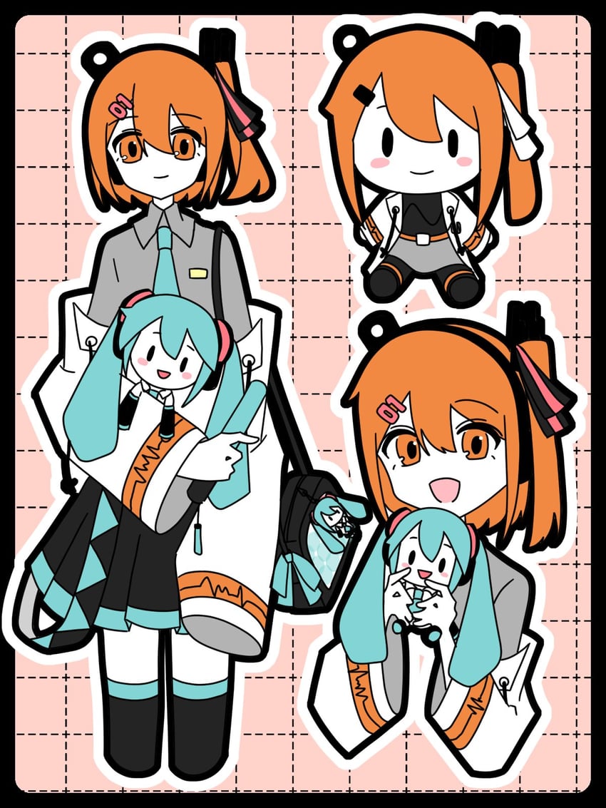 hatsune miku and adachi rei (vocaloid and 2 more) drawn by chiori_(_chio_ri)
