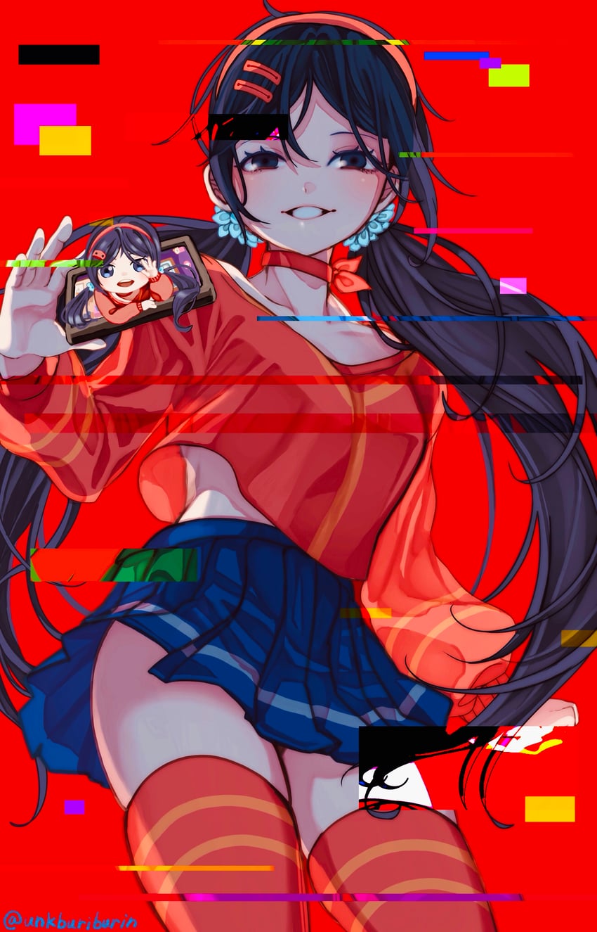 mita, crazy mita, and chibi mita (miside) drawn by del_(themirky)