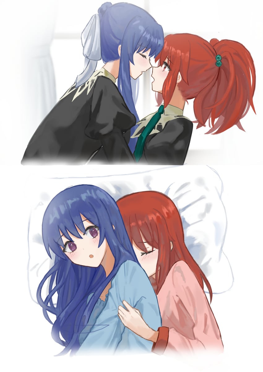 aoi nagisa and suzumi tamao (strawberry panic!) drawn by ulette