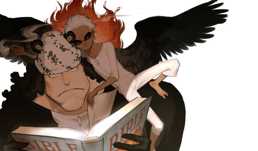 bartholomew kuma and s-flamingo (one piece) drawn by 10kiroki