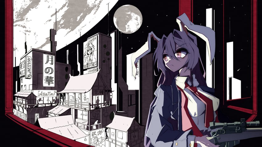 cirno, reisen udongein inaba, watatsuki no yorihime, and teruyof (touhou) drawn by duojiaomaotou-tougarashi