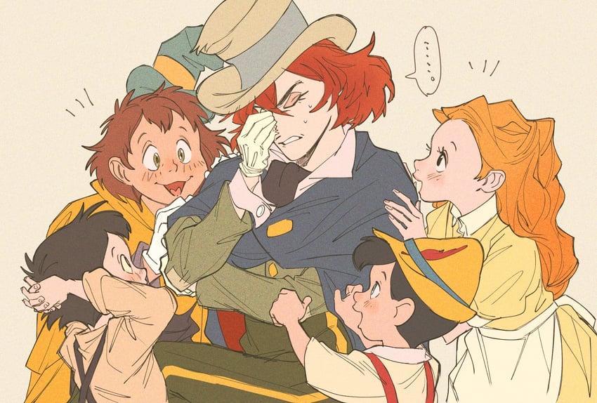 honest john, pinocchio, figaro, gideon, and cleo (pinocchio) drawn by uochandayo