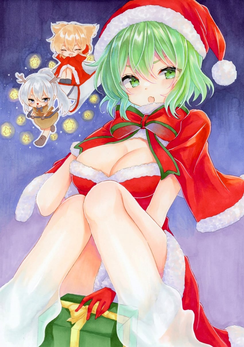 toyosatomimi no miko, mononobe no futo, and soga no tojiko (touhou) drawn by natsume_nadeshiko
