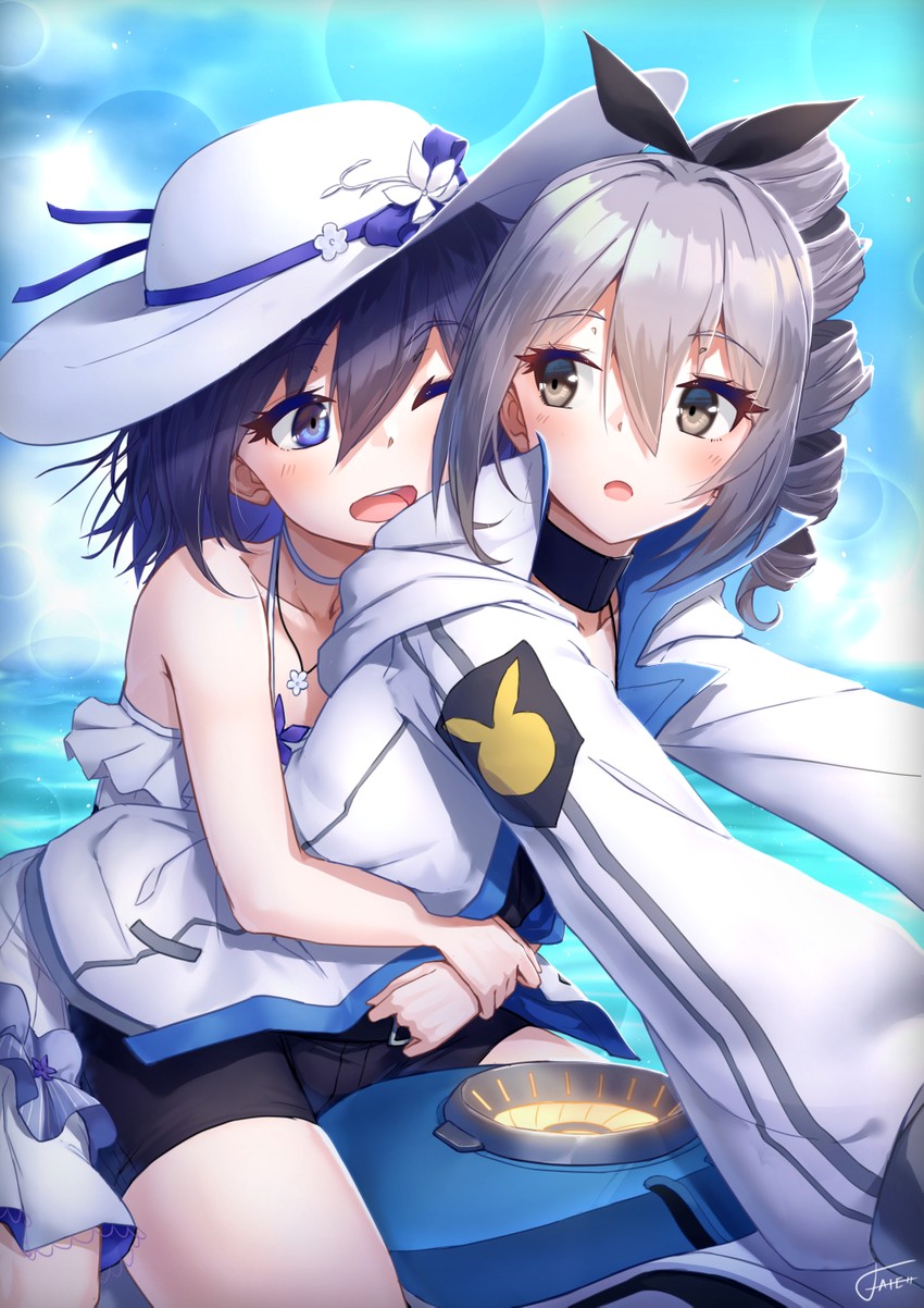 bronya zaychik and seele vollerei (honkai and 1 more) drawn by xfate