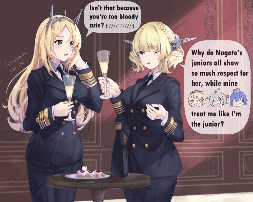 iowa, colorado, nelson, south dakota, and washington (kantai collection) drawn by himeyamato