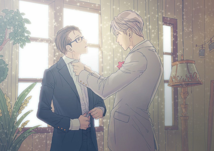 katsuki yuuri and viktor nikiforov (yuri!!! on ice) drawn by t3_(19841230)