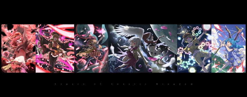 clownpiece, junko, hecatia lapislazuli, kishin sagume, doremy sweet, and 2 more (touhou and 1 more) drawn by otomeza_ryuseigun