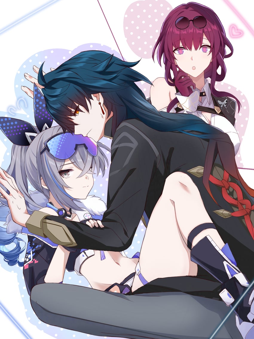 kafka, silver wolf, and blade (honkai and 1 more) drawn by saint_laurent_paris