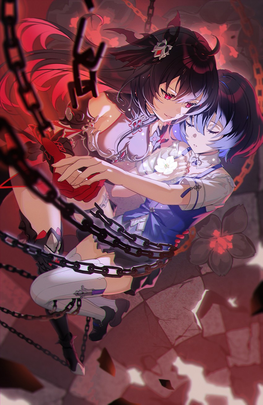 seele vollerei and seele (honkai and 1 more) drawn by majiang