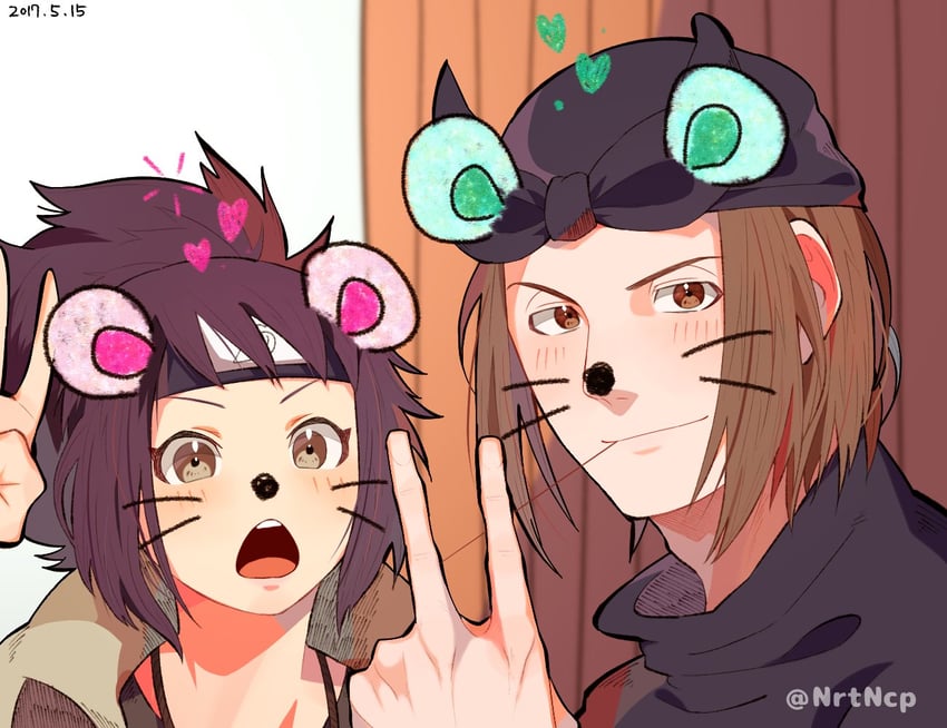 mitarashi anko and shiranui genma (naruto) drawn by kirisaki_makoto_(nrtncp)