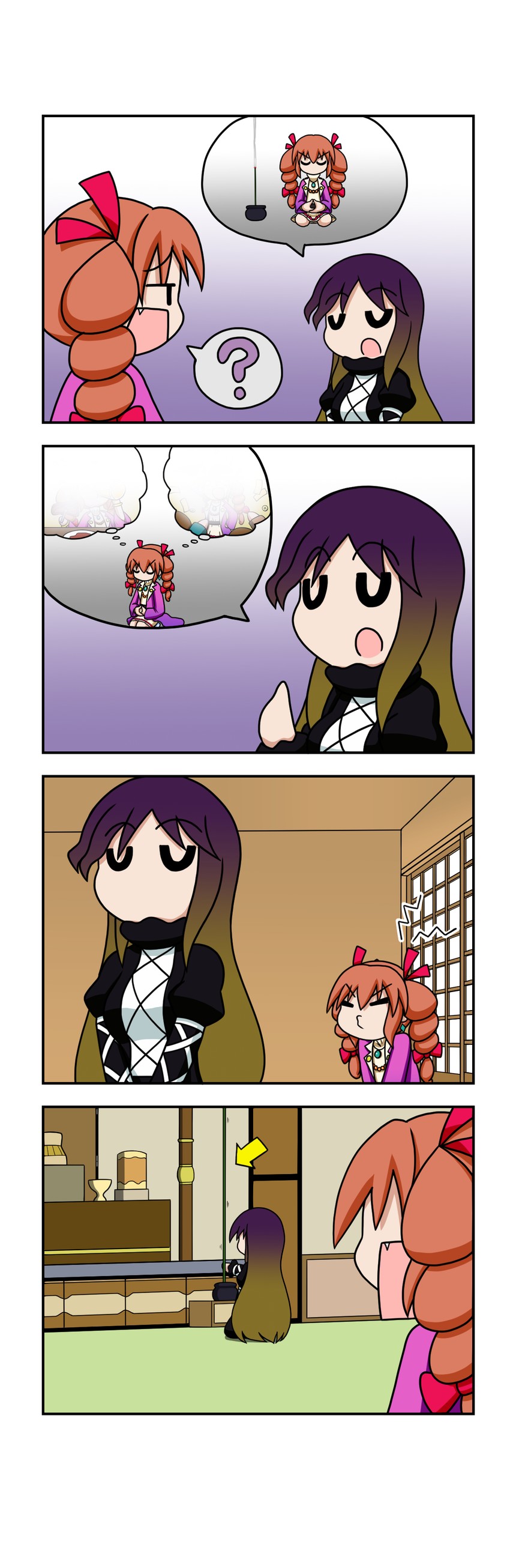 hijiri byakuren and yorigami jo'on (touhou) drawn by rakugaki-biyori