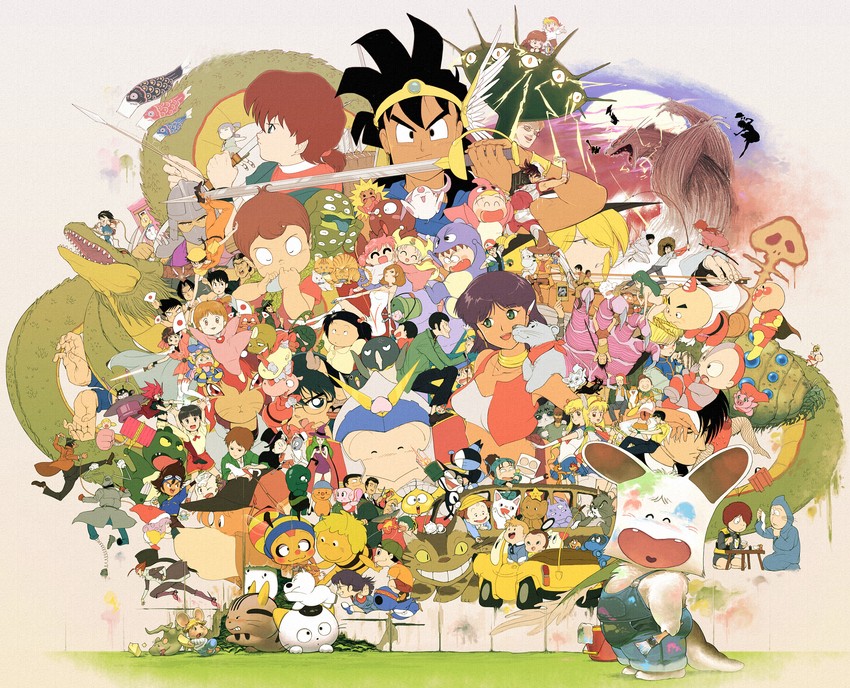 pikachu, son goku, tsukino usagi, ash ketchum, sailor moon, and 116 more (pokemon and 90 more) drawn by oshou_(pixiv232198)