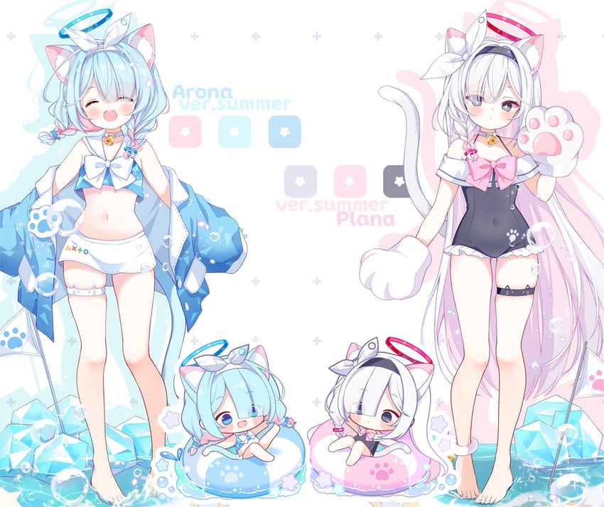 arona and plana (blue archive) drawn by subin_(subin_2011)
