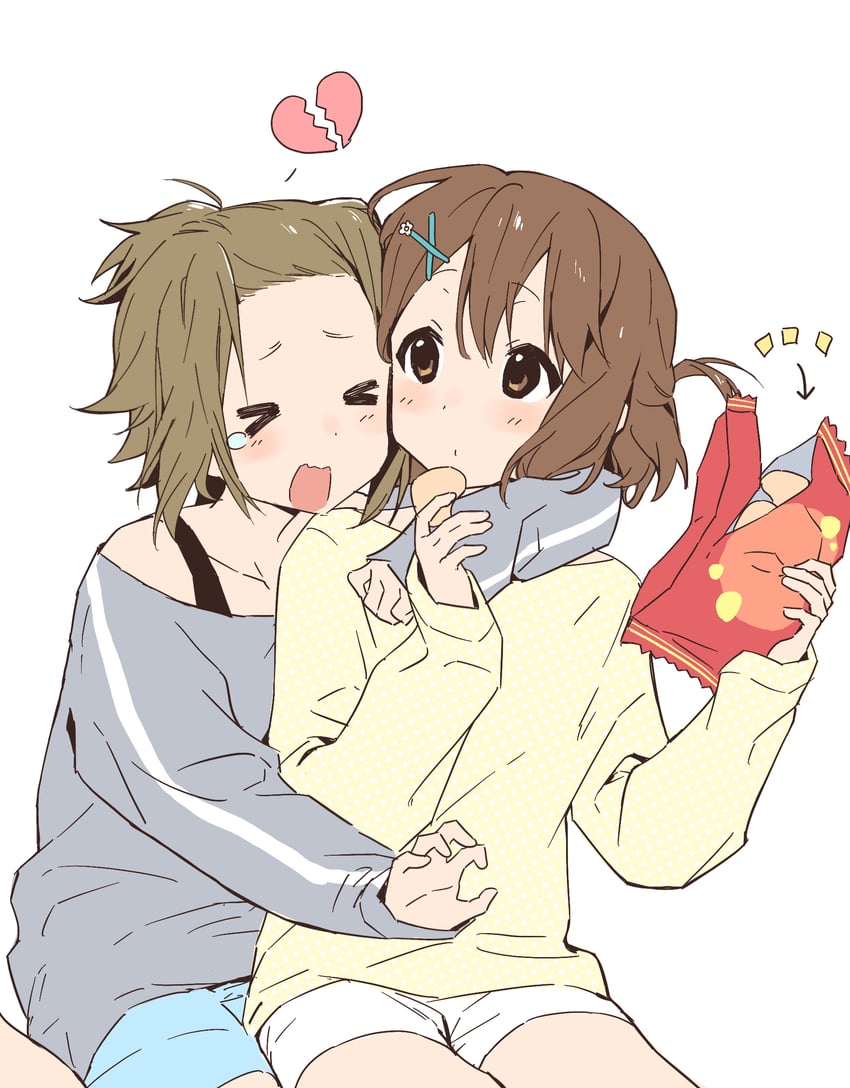 hirasawa yui and tainaka ritsu (k-on!) drawn by shaofangziran