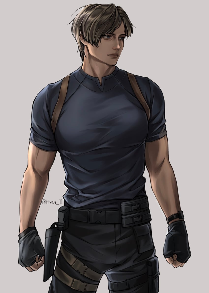 leon s. kennedy (resident evil and 1 more) drawn by ttea_ll