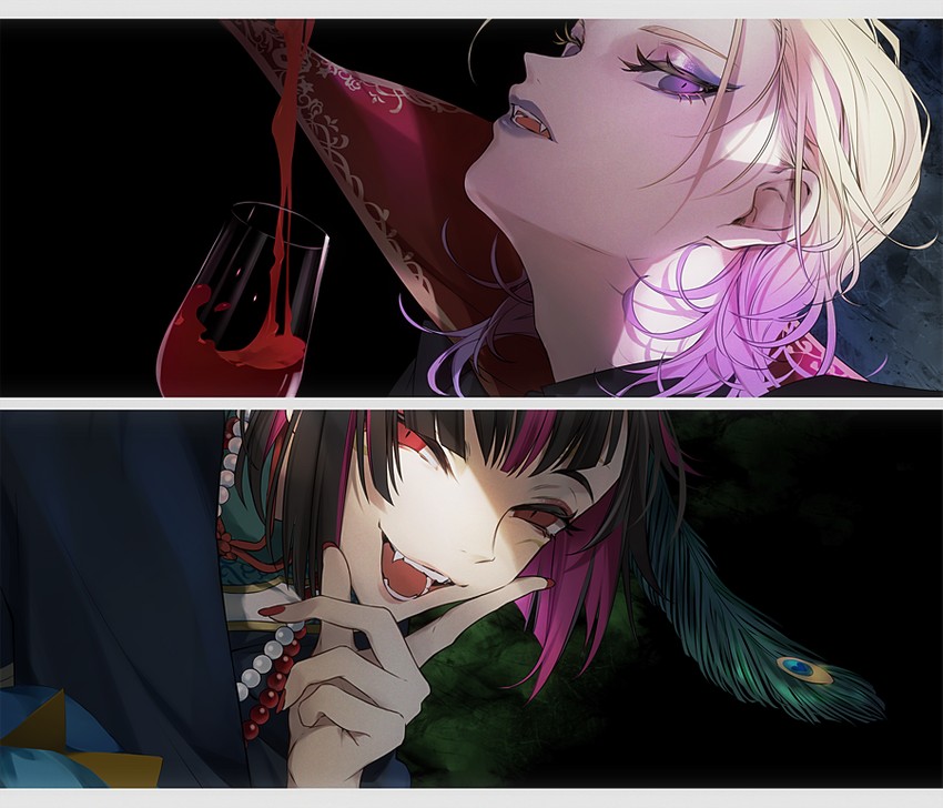 lilia vanrouge and vil schoenheit (twisted wonderland) drawn by kamari_(kama_ri)