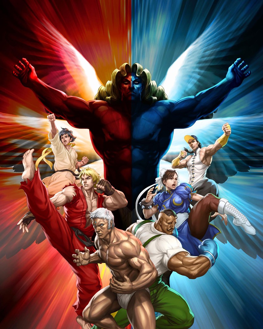 chun-li, ken masters, makoto, yun lee, dudley, and 2 more (street fighter and 1 more) drawn by stanley_lau