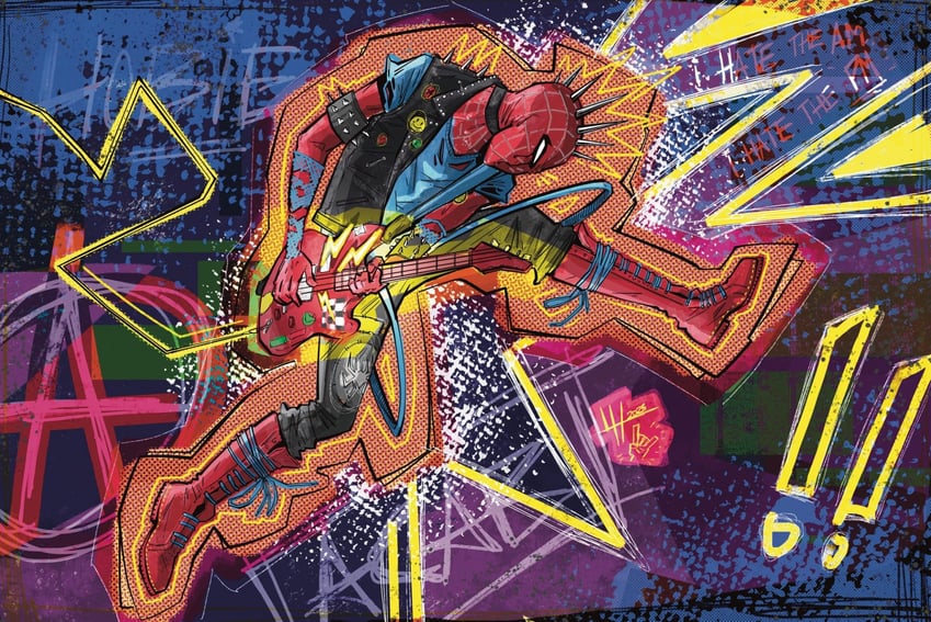 spider-punk and hobie brown (marvel and 3 more) drawn by illaurastrates