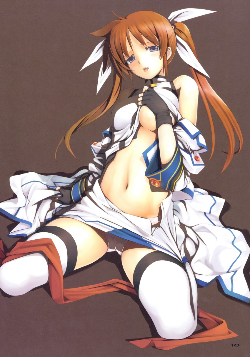takamachi nanoha (lyrical nanoha and 1 more) drawn by mikazuki_akira!
