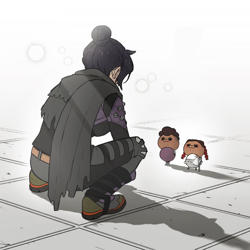 wraith, loba, and bangalore (apex legends) drawn by usaginu