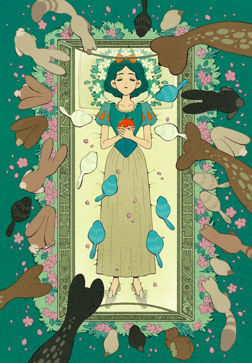 snow white (snow white and the seven dwarfs) drawn by helen_jee