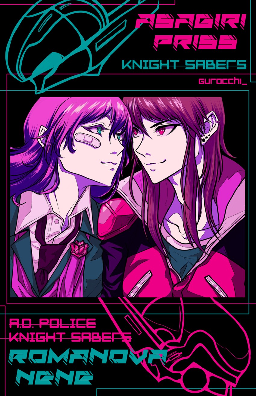 priscilla asagiri and nene romanova (bubblegum crisis) drawn by gurocchi