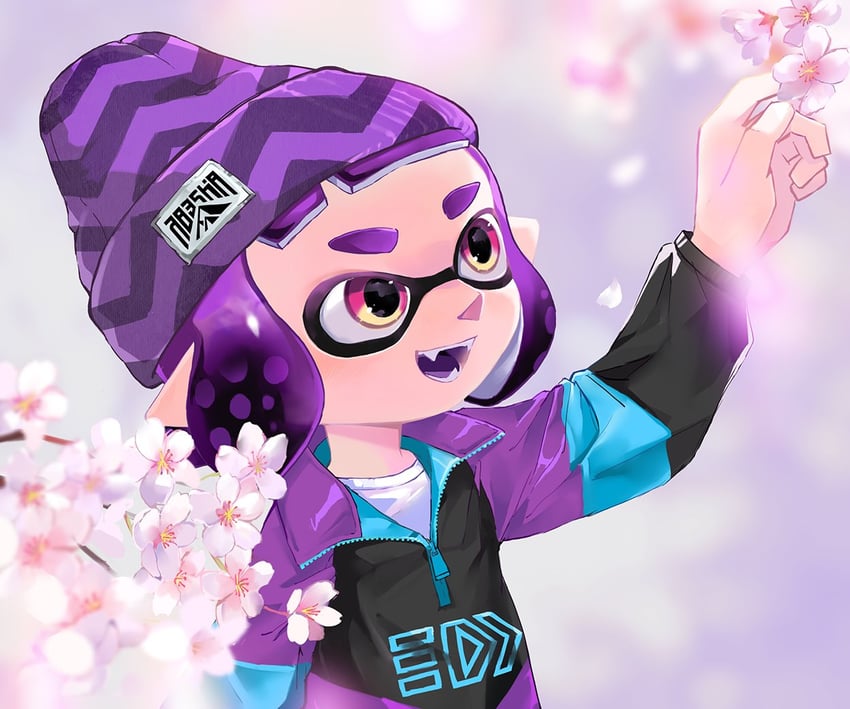inkling player character and inkling girl (splatoon) drawn by upsidedown510