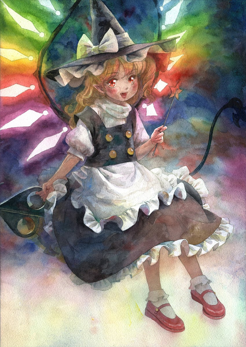 kirisame marisa and flandre scarlet (touhou) drawn by misawa_hiroshi