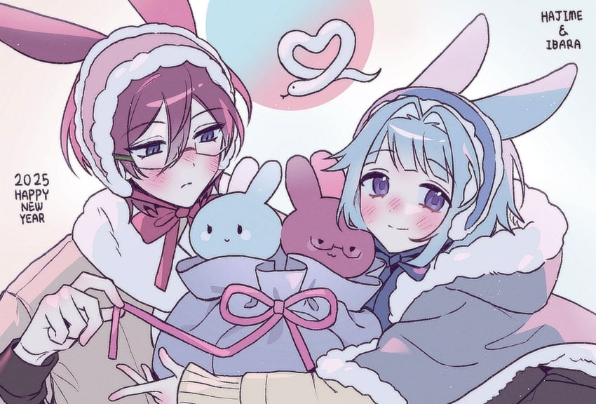 shino hajime and saegusa ibara (ensemble stars!) drawn by tw0nyang