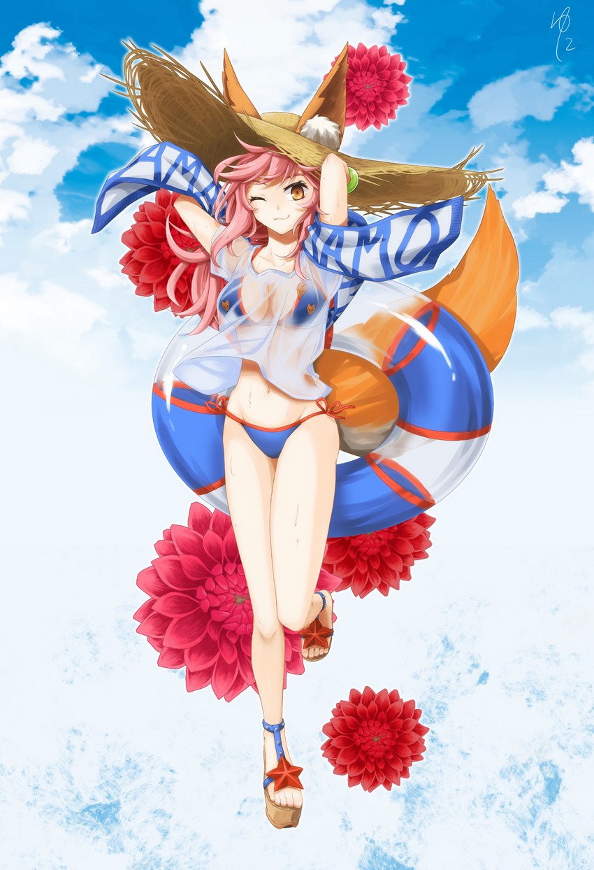 tamamo and tamamo no mae (fate and 1 more) drawn by yuni_she
