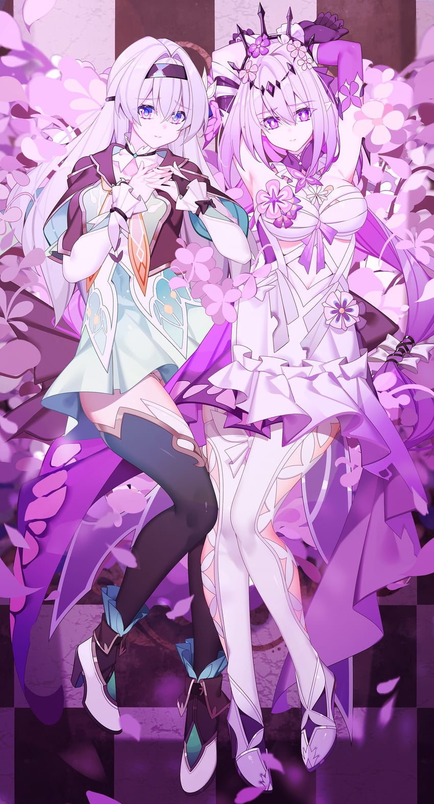 firefly and castorice (honkai and 1 more) drawn by nami_qi