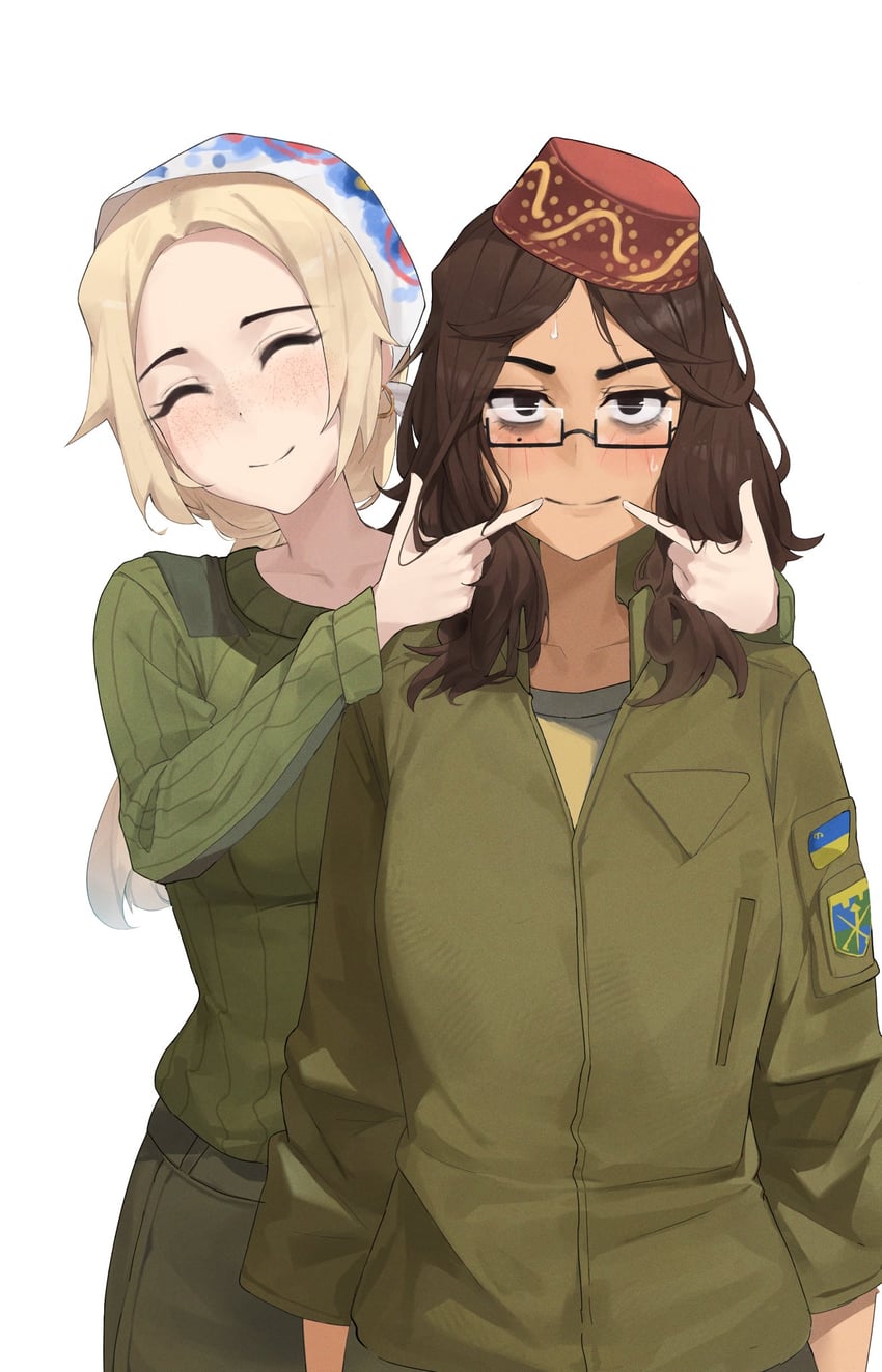 olena bozhuk and shefika (original) drawn by ai-bon